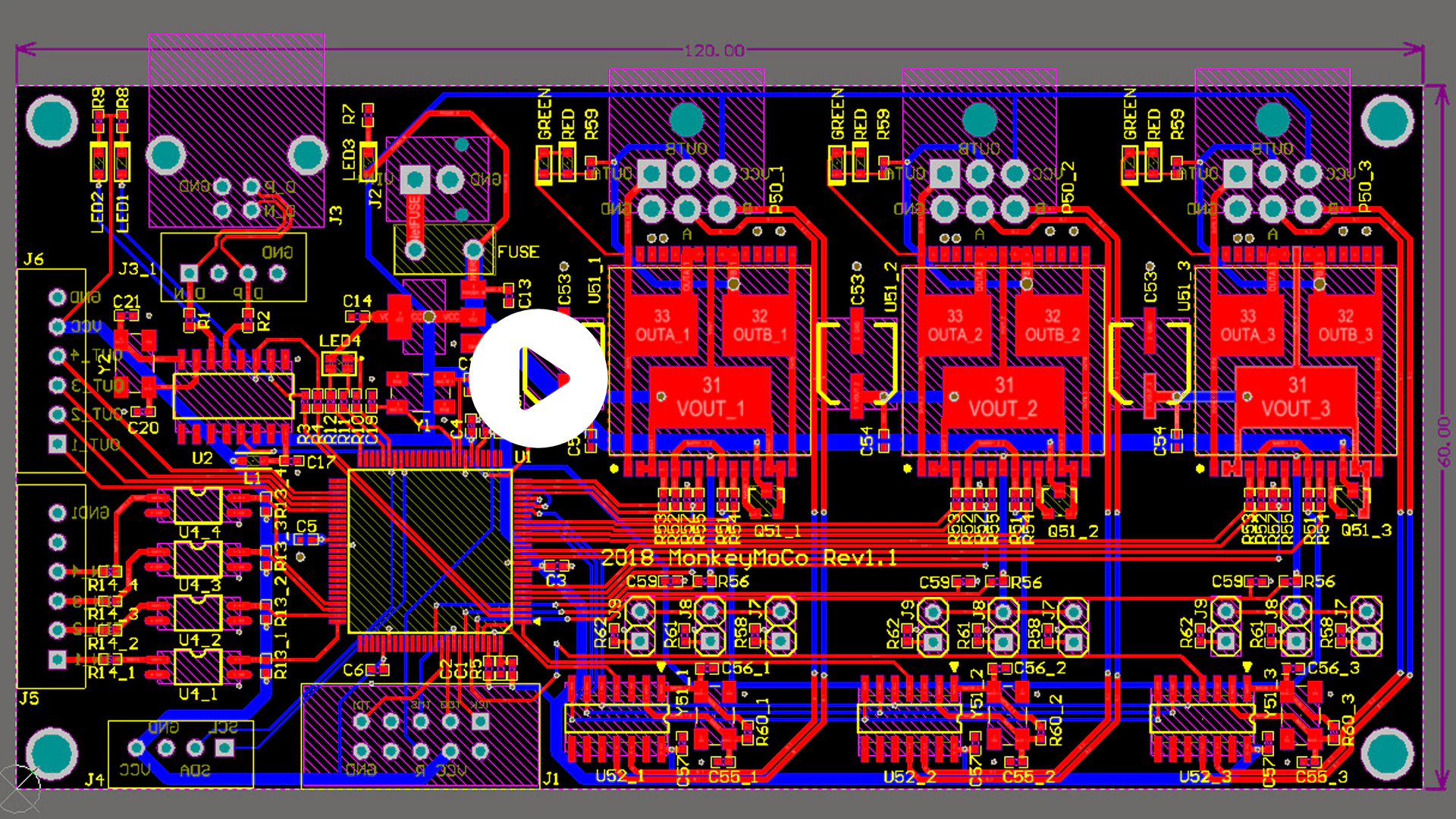 PCB layout for 4 layers