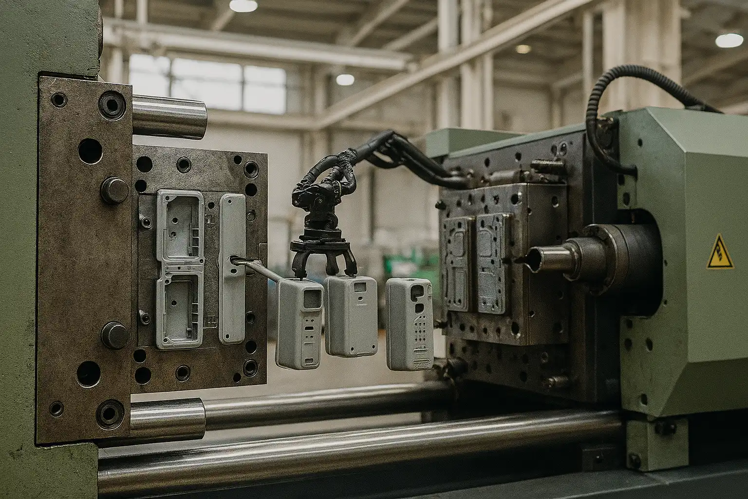 Injection‑molding machine producing housings