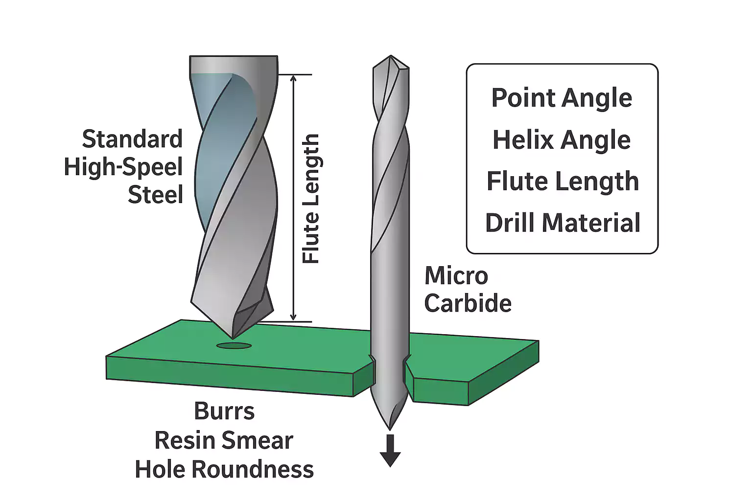 Drill bit types and their impact on hole quality