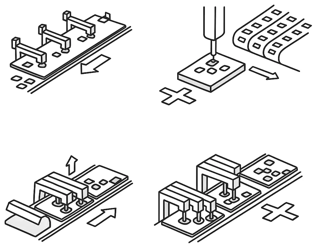 inline, sequential, simultaneous, and mixed sequential-simultaneous