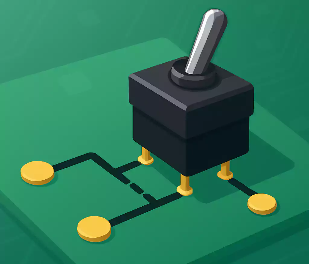 Single Throw Double Pole Switch (DPST) PCB