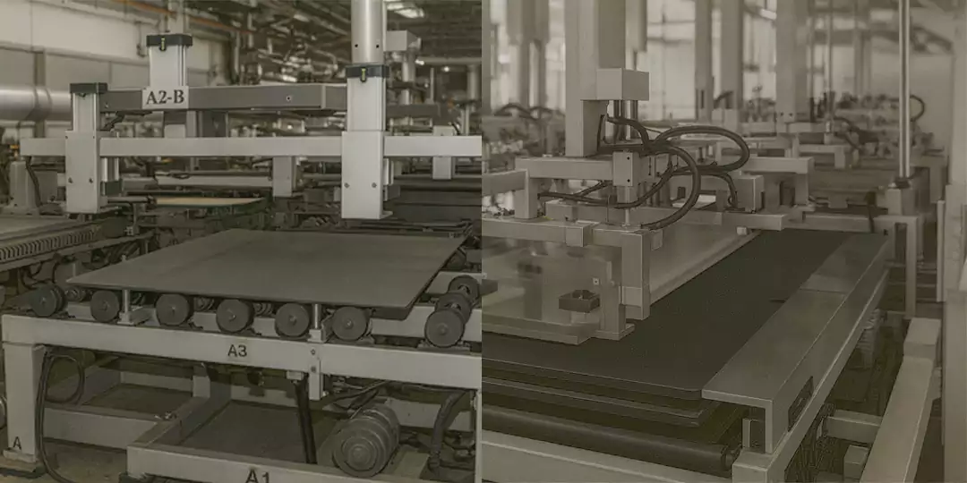 Automatic pre-stacking of adhesive sheets and copper foil