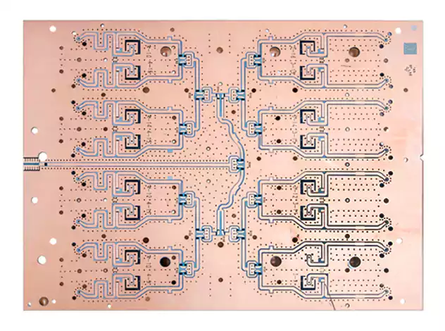 Controlled impedance PCB for high-speed and RF designs, showing precision trace routing for repeatable signal integrity.