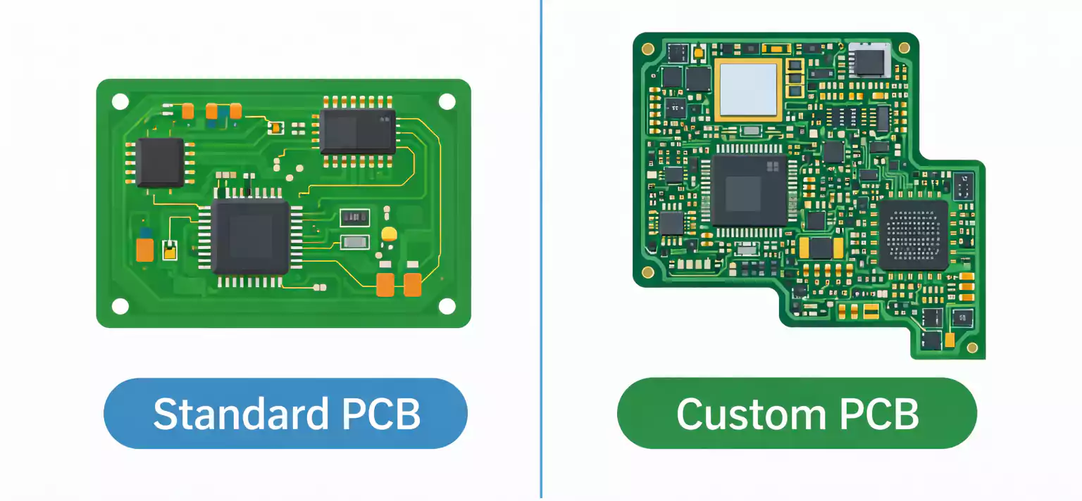 Custom PCB vs standard PCB comparison