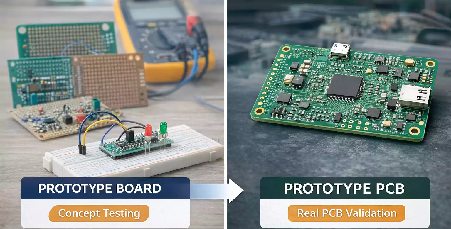 PCB board prototype vs prototype PCB