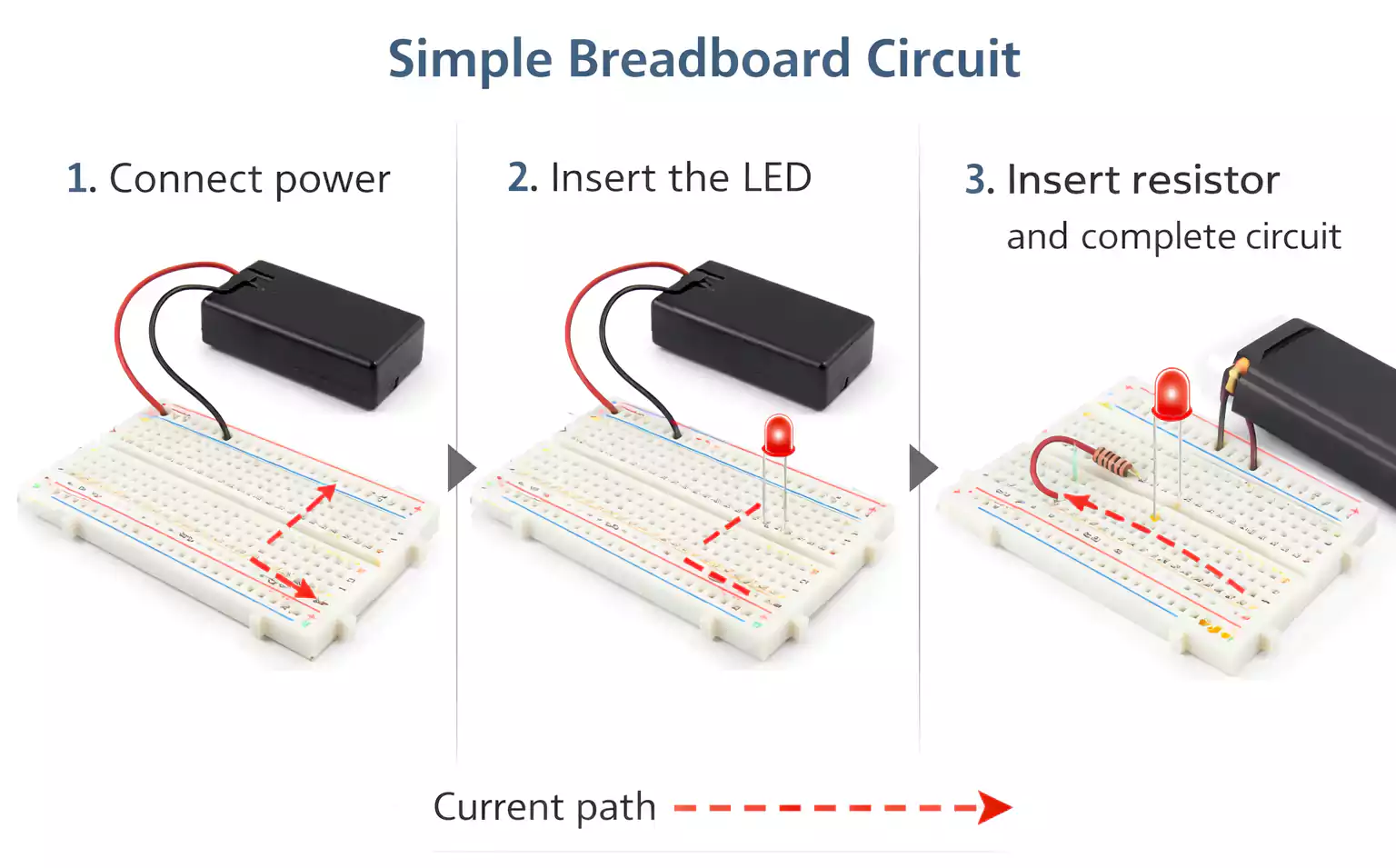 simple breadboard circuit