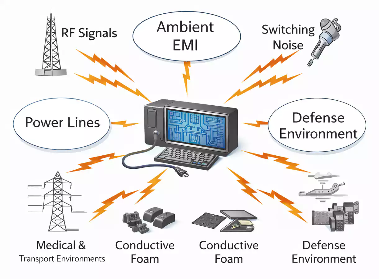 Common sources of EMI diagram