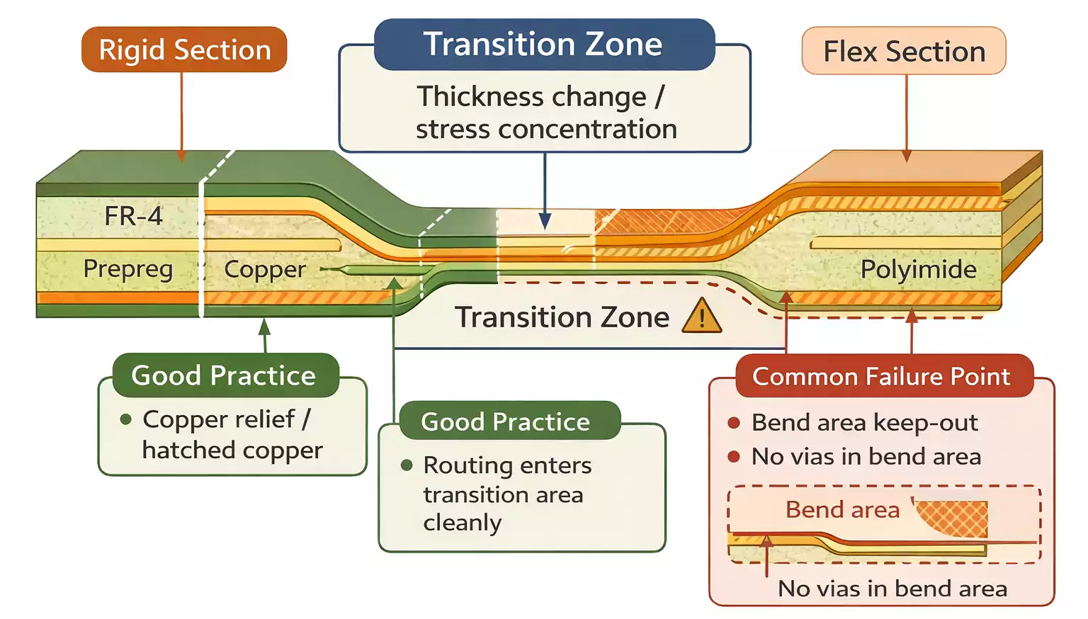 rigid-flex transition zone design anatomy