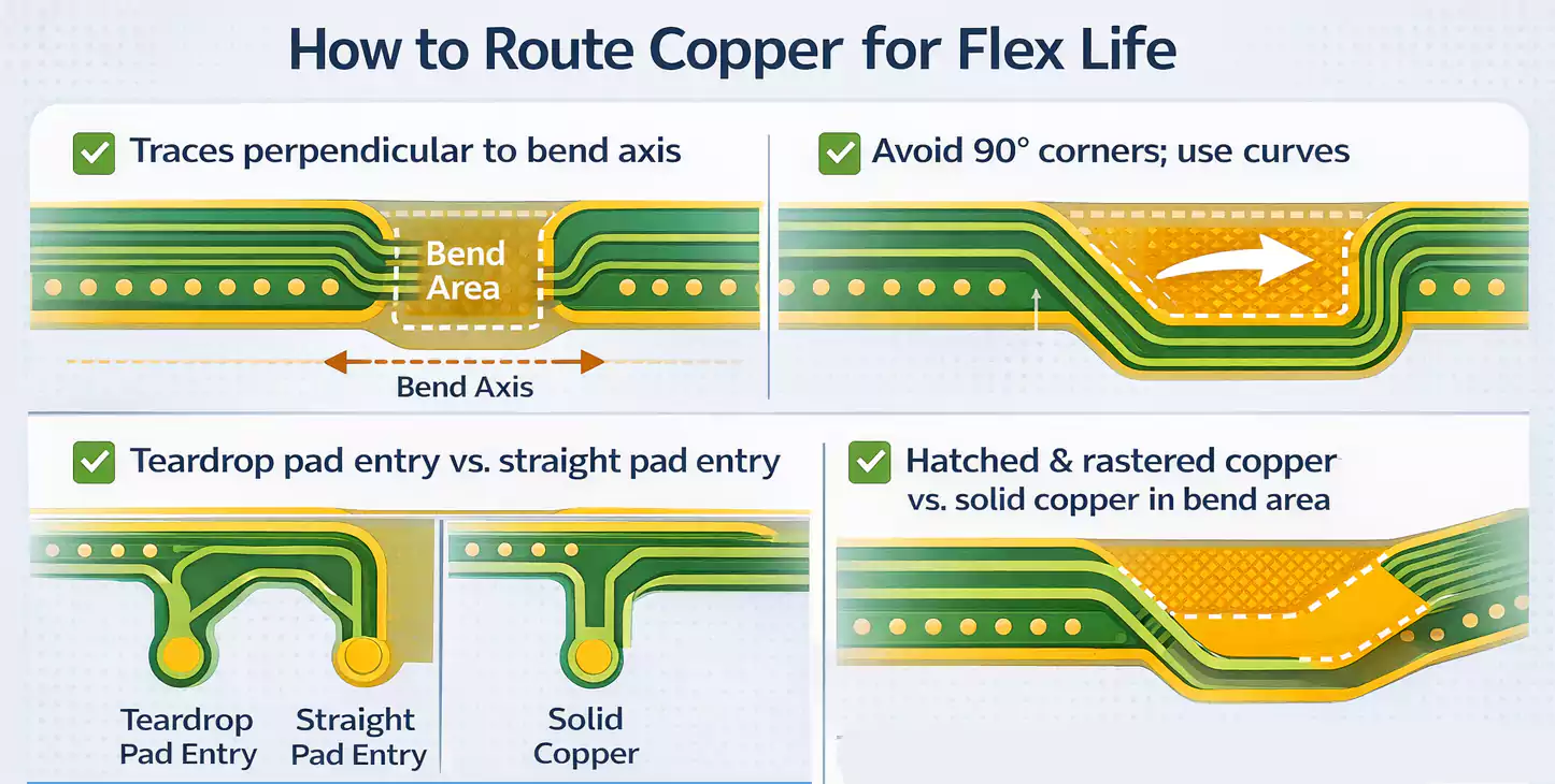 rigid-flex flex area routing rules