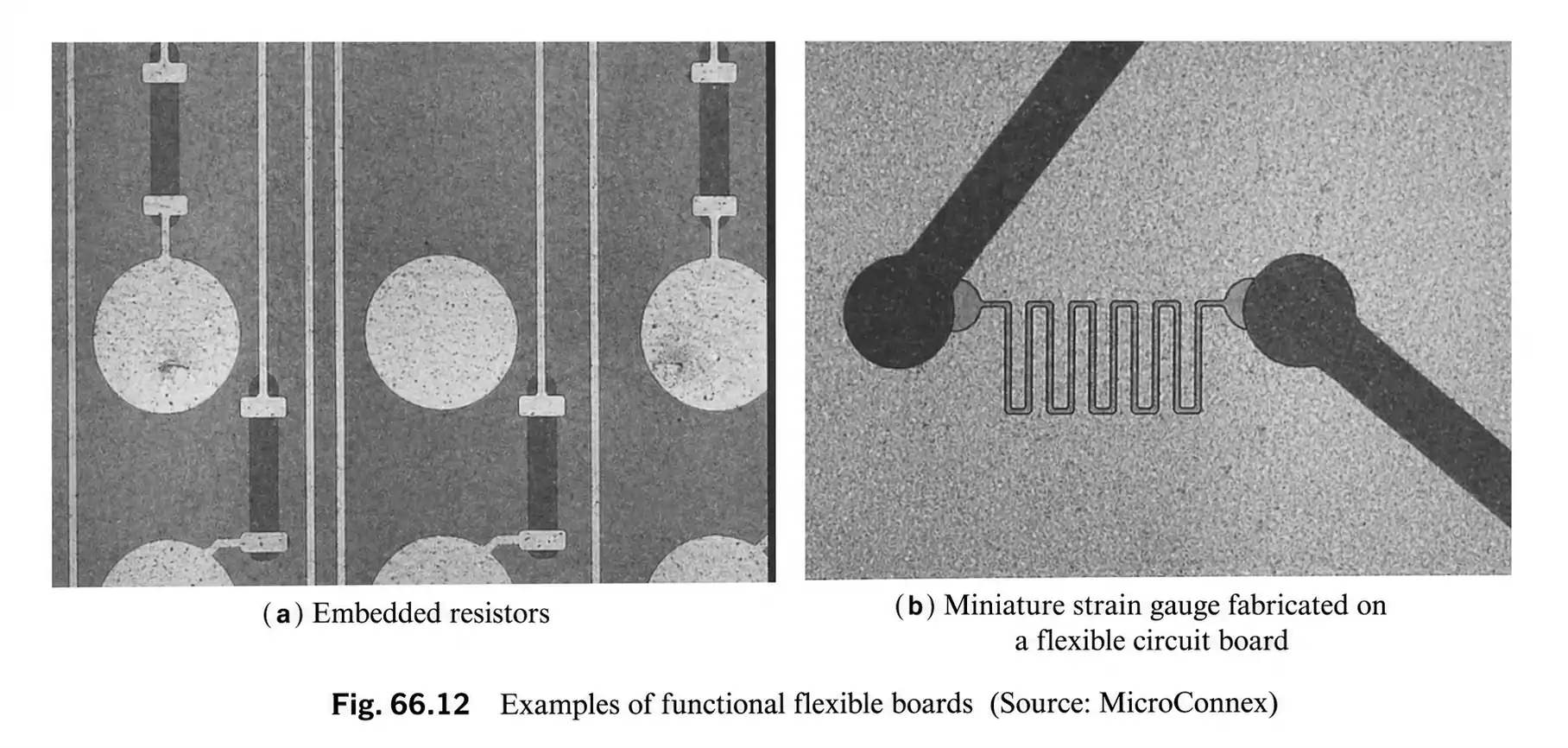 Functional flex PCB with embedded resistor and strain gauge