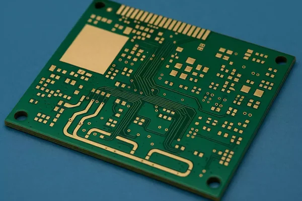 High frequency PCB with gold finish and edge connector