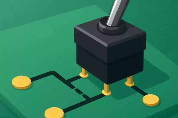 Single Throw Double Pole Switch (DPST) PCB