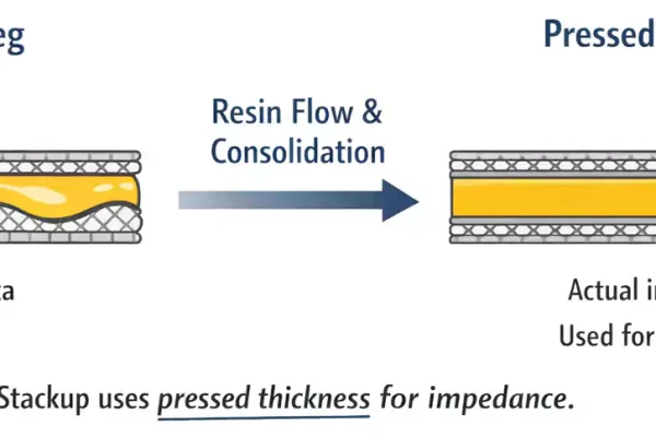 PCB Dielectric Stackup: raw prepreg vs pressed dielectric