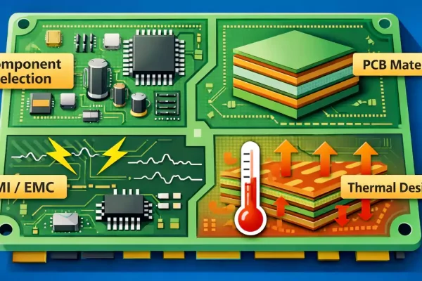 PCB Design Guidelines: components, materials, EMI/EMC, and thermal design