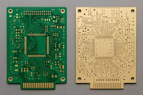 FR4 and Rogers PCB side-by-side comparison